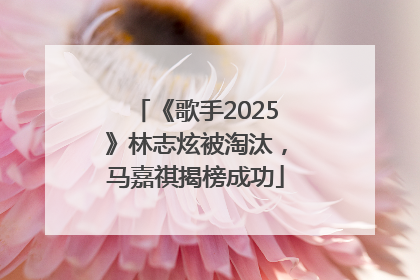 《歌手2025》林志炫被淘汰，马嘉祺揭榜成功