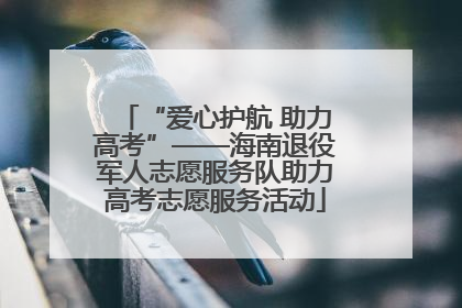 “爱心护航 助力高考”——海南退役军人志愿服务队助力高考志愿服务活动