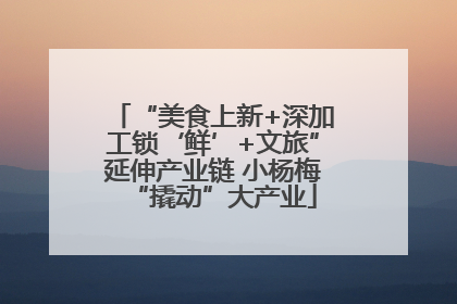 “美食上新+深加工锁‘鲜’+文旅”延伸产业链 小杨梅“撬动”大产业