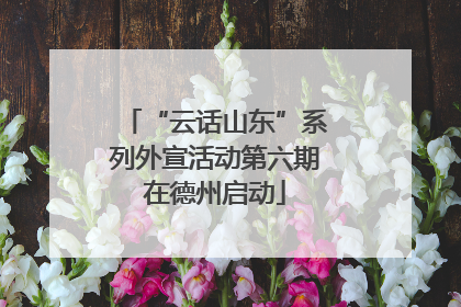 “云话山东”系列外宣活动第六期在德州启动