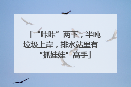 “咔咔”两下，半吨垃圾上岸，排水站里有“抓娃娃”高手