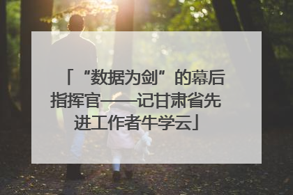 “数据为剑”的幕后指挥官——记甘肃省先进工作者牛学云