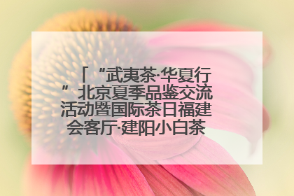 “武夷茶·华夏行”北京夏季品鉴交流活动暨国际茶日福建会客厅·建阳小白茶品牌推介会启幕！