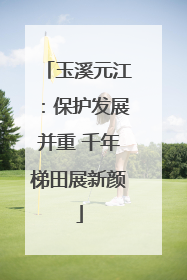 玉溪元江：保护发展并重 千年梯田展新颜