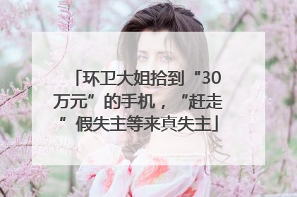 环卫大姐拾到“30万元”的手机，“赶走”假失主等来真失主