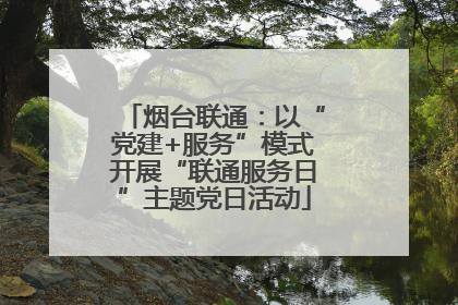 烟台联通：以“党建+服务”模式开展“联通服务日”主题党日活动