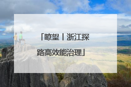 瞭望丨浙江探路高效能治理