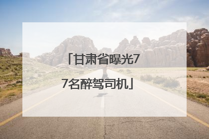 甘肃省曝光77名醉驾司机