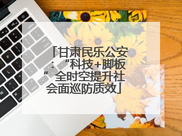 甘肃民乐公安：“科技+脚板”全时空提升社会面巡防质效
