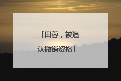 田蓉，被追认撤销资格