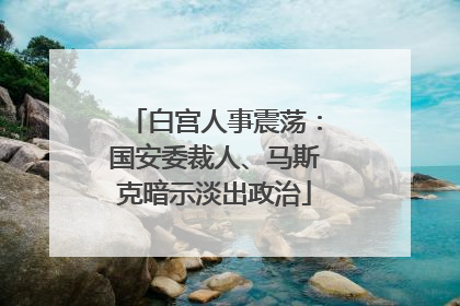 白宫人事震荡：国安委裁人、马斯克暗示淡出政治