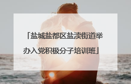 盐城盐都区盐渎街道举办入党积极分子培训班