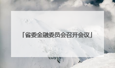 省委金融委员会召开会议