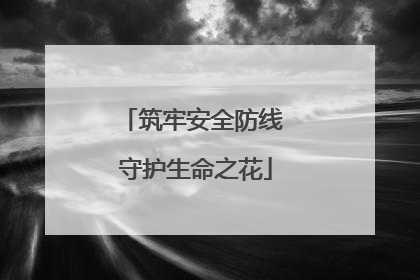 筑牢安全防线 守护生命之花