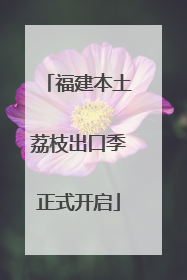 福建本土荔枝出口季正式开启