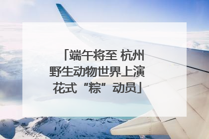 端午将至 杭州野生动物世界上演花式“粽”动员