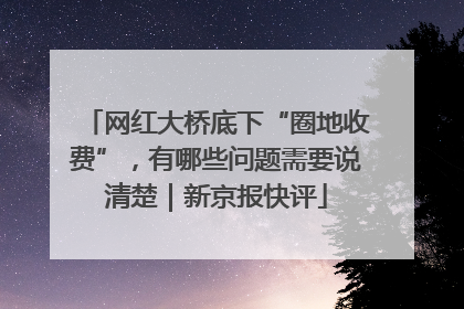 网红大桥底下“圈地收费”，有哪些问题需要说清楚｜新京报快评