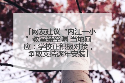 网友建议“内江一小”教室装空调 当地回应：学校正积极对接，争取支持逐年安装