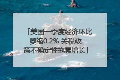 美国一季度经济环比萎缩0.2% 关税政策不确定性拖累增长