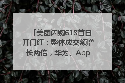 美团闪购618首日开门红：整体成交额增长两倍，华为、Apple、沃尔玛等近800个品牌翻倍增长