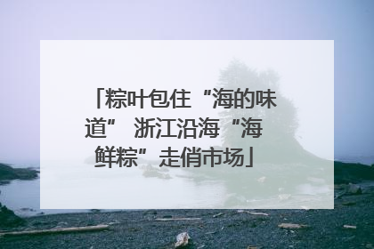 粽叶包住“海的味道” 浙江沿海“海鲜粽”走俏市场