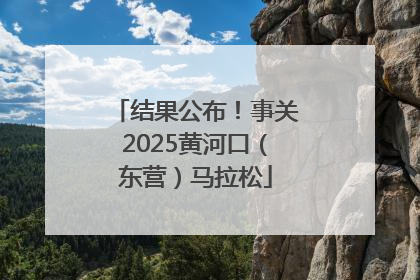 结果公布！事关2025黄河口（东营）马拉松