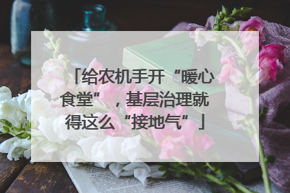给农机手开“暖心食堂”，基层治理就得这么“接地气”