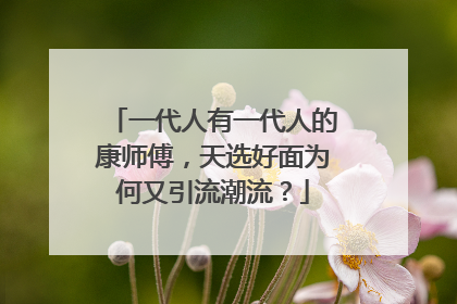 一代人有一代人的康师傅，天选好面为何又引流潮流？