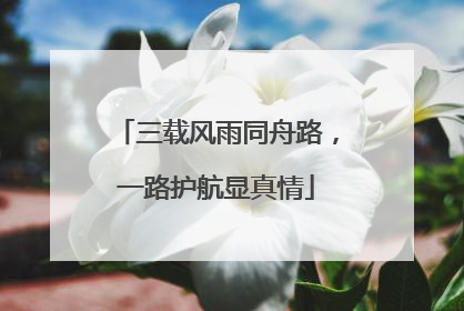 三载风雨同舟路，一路护航显真情