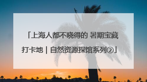 上海人都不晓得的 暑期宝藏打卡地｜自然资源探馆系列②
