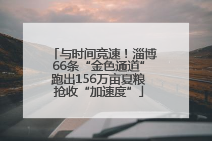 与时间竞速！淄博66条“金色通道”跑出156万亩夏粮抢收“加速度”