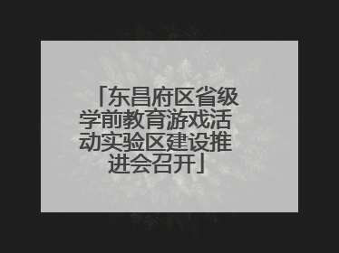 东昌府区省级学前教育游戏活动实验区建设推进会召开