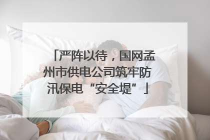 严阵以待，国网孟州市供电公司筑牢防汛保电“安全堤”