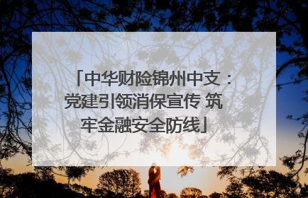 中华财险锦州中支：党建引领消保宣传 筑牢金融安全防线