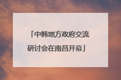 中韩地方政府交流研讨会在南昌开幕