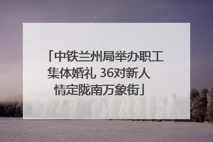 中铁兰州局举办职工集体婚礼 36对新人情定陇南万象街