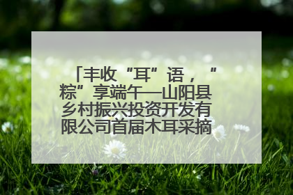 丰收“耳”语，“粽”享端午—山阳县乡村振兴投资开发有限公司首届木耳采摘活动盛大启幕