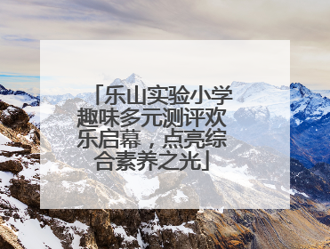 乐山实验小学趣味多元测评欢乐启幕，点亮综合素养之光