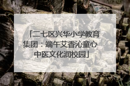 二七区兴华小学教育集团：端午艾香沁童心 中医文化润校园