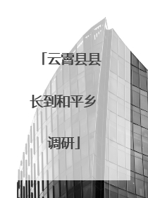 云霄县县长到和平乡调研