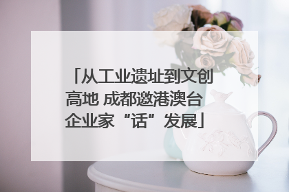 从工业遗址到文创高地 成都邀港澳台企业家“话”发展