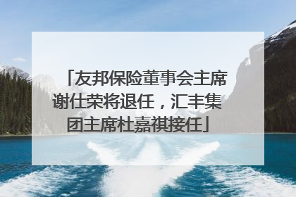 友邦保险董事会主席谢仕荣将退任，汇丰集团主席杜嘉祺接任
