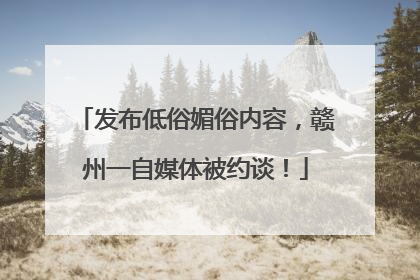 发布低俗媚俗内容，赣州一自媒体被约谈！
