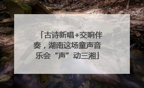 古诗新唱+交响伴奏，湖南这场童声音乐会“声”动三湘