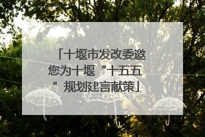 十堰市发改委邀您为十堰“十五五”规划建言献策