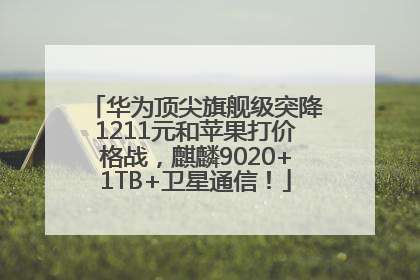 华为顶尖旗舰级突降1211元和苹果打价格战，麒麟9020+1TB+卫星通信！