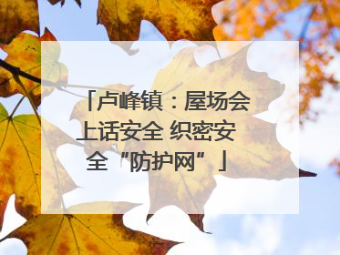 卢峰镇：屋场会上话安全 织密安全“防护网”