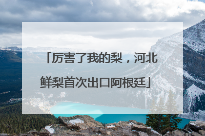 厉害了我的梨，河北鲜梨首次出口阿根廷