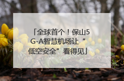 全球首个！保山5G-A智慧机场让“低空安全”看得见