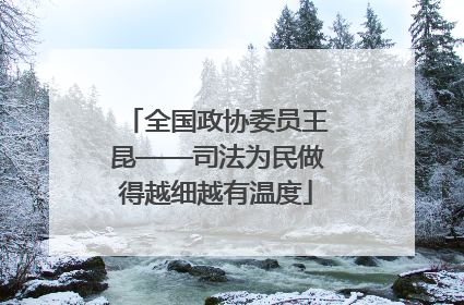 全国政协委员王昆——司法为民做得越细越有温度